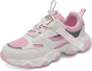 Casbeam Kids Breathable Sneakers Mesh Lightweight Easy Walk Casual Sport Strap Athletic Running Shoes for Boys Girls
