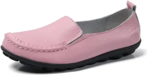 Casual Womens Loafers Shoes Soft Leather Lightweight Classic Penny Slip-on Loafers Outdoor Indooor Walking Driving Moccasins Flats for Womens Nurse Loafers Flats