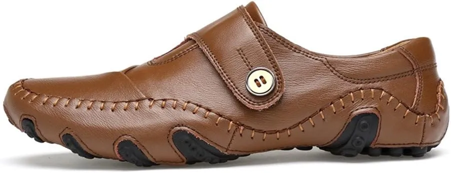 ChicWind Leather Handmade Driving Moccasins Slip On Loafers Boat Shoes