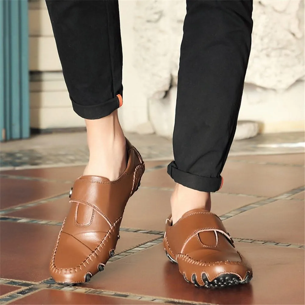 ChicWind Leather Handmade Driving Moccasins Slip On Loafers Boat Shoes