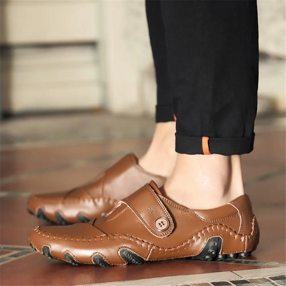 ChicWind Leather Handmade Driving Moccasins Slip On Loafers Boat Shoes
