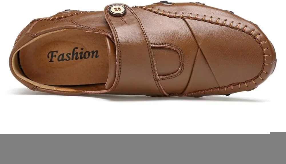 ChicWind Leather Handmade Driving Moccasins Slip On Loafers Boat Shoes