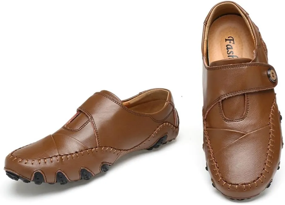 ChicWind Leather Handmade Driving Moccasins Slip On Loafers Boat Shoes