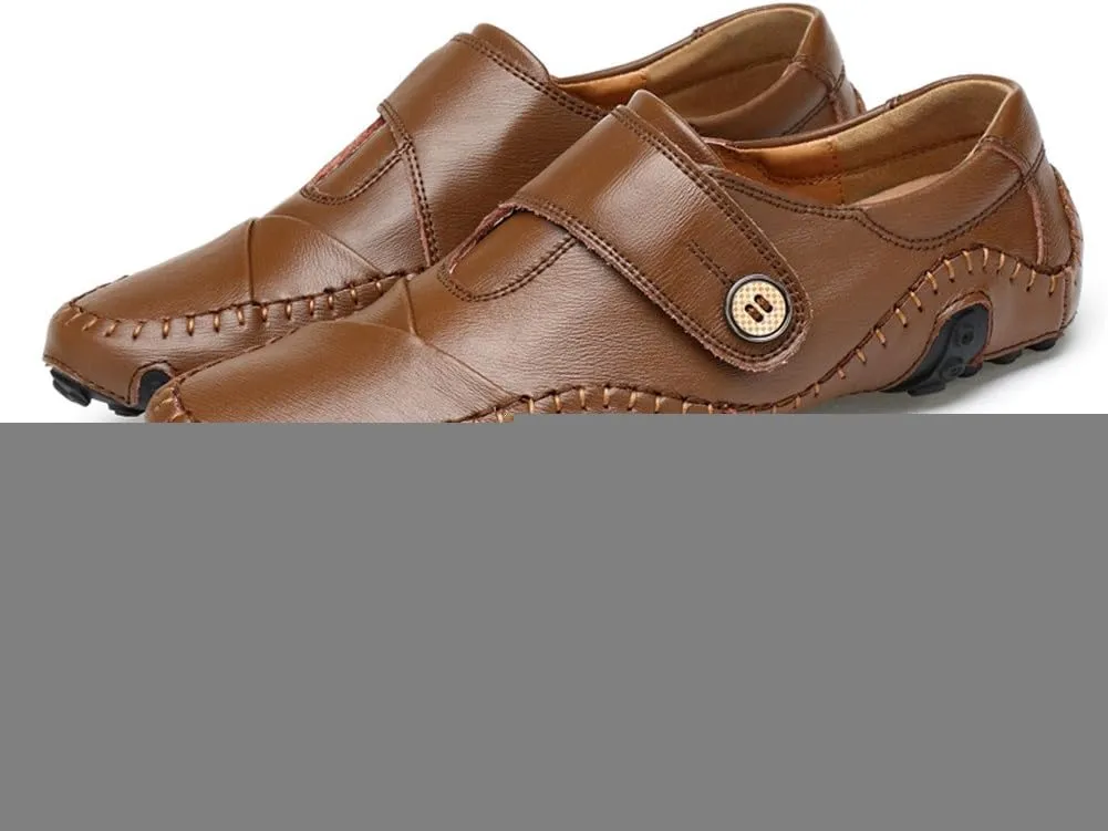 ChicWind Leather Handmade Driving Moccasins Slip On Loafers Boat Shoes