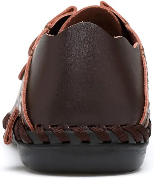 ChicWind Men's Summer Breathable Cowhide Casual Driving Moccasins Shoes