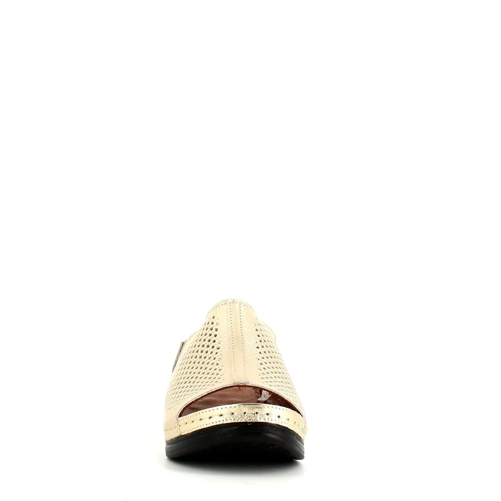 Cinders Edit Wedge Slide Gold