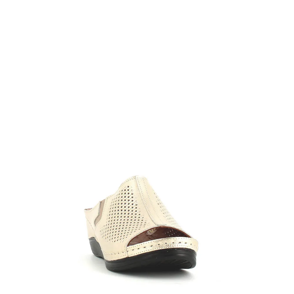 Cinders Edit Wedge Slide Gold