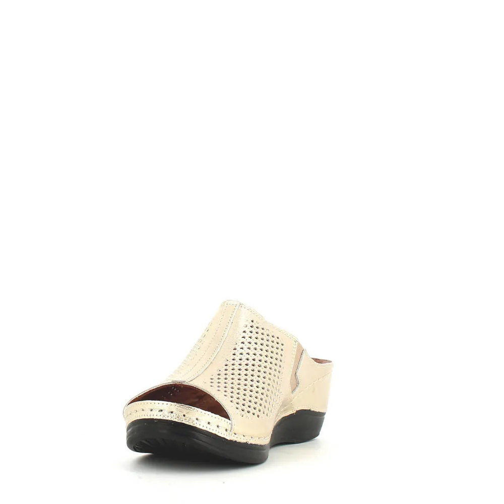 Cinders Edit Wedge Slide Gold