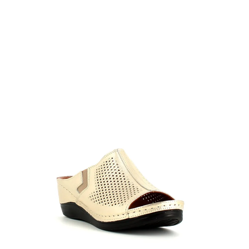 Cinders Edit Wedge Slide Gold