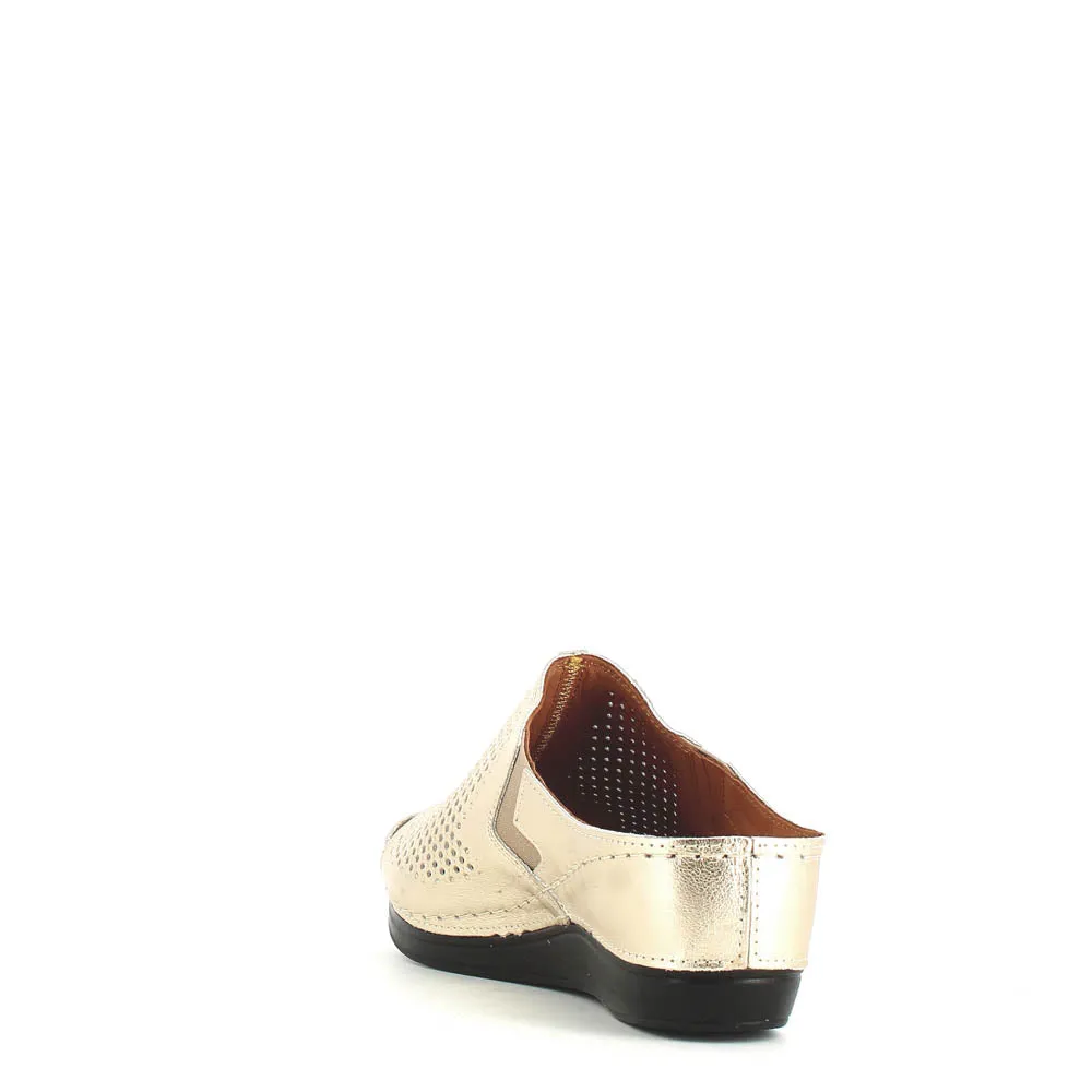 Cinders Edit Wedge Slide Gold