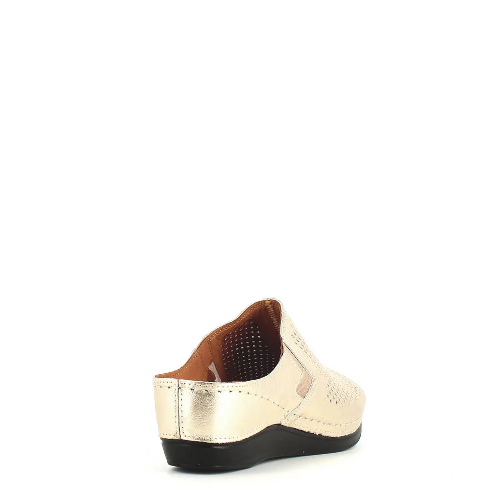 Cinders Edit Wedge Slide Gold