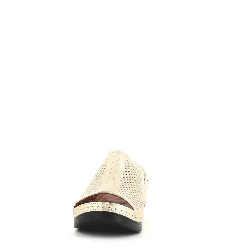 Cinders Edit Wedge Slide Gold