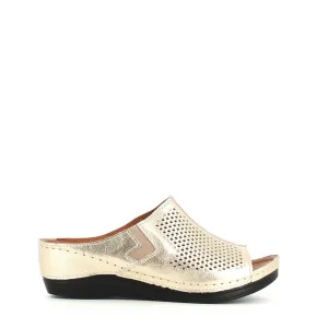 Cinders Edit Wedge Slide Gold
