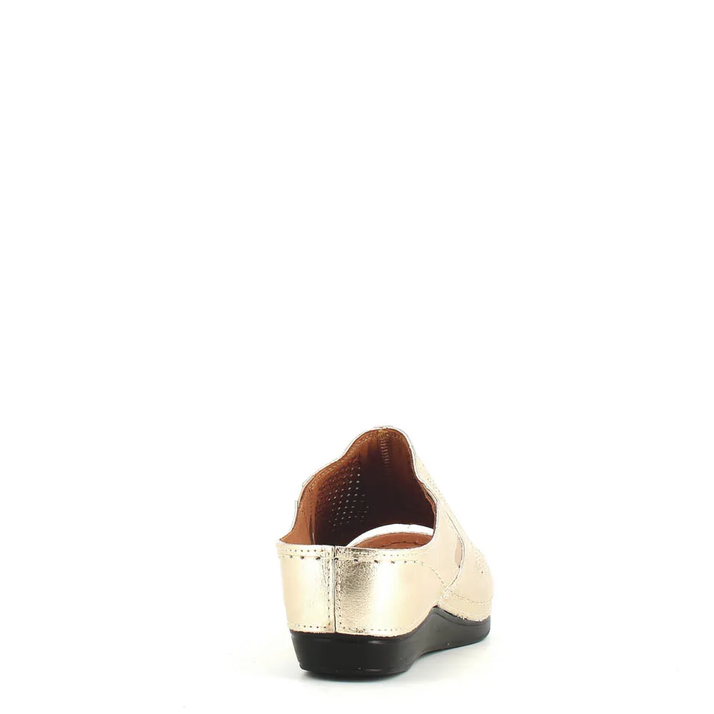 Cinders Edit Wedge Slide Gold