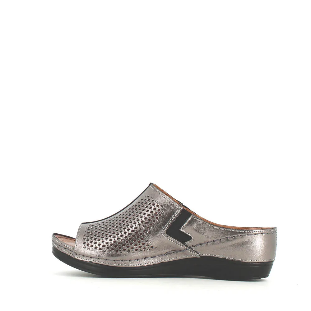 Cinders Edit Wedge Slide Platin
