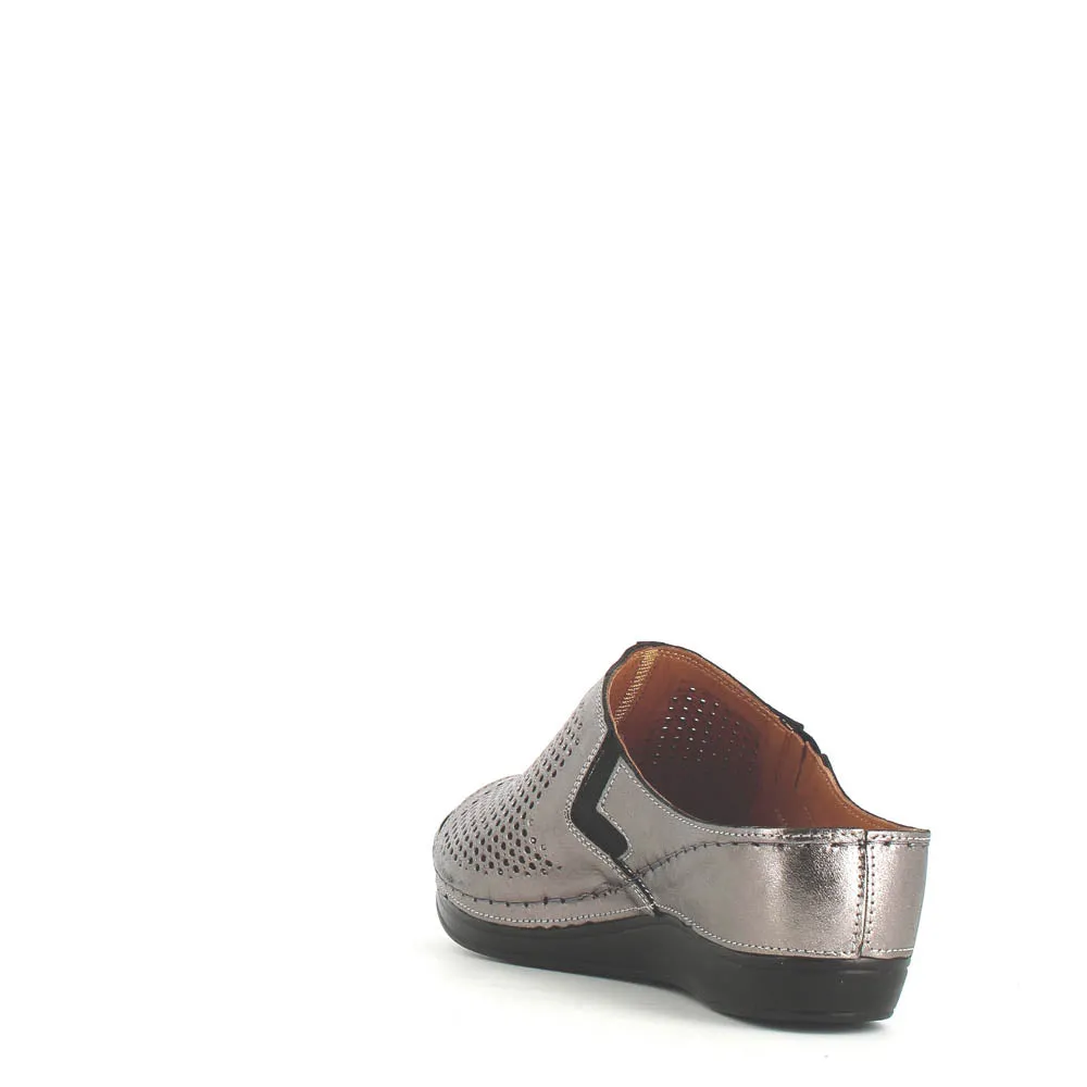 Cinders Edit Wedge Slide Platin