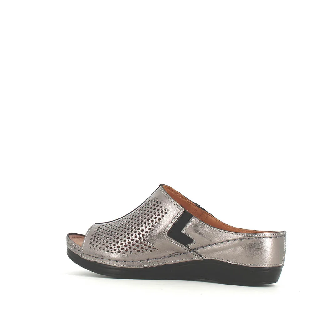 Cinders Edit Wedge Slide Platin