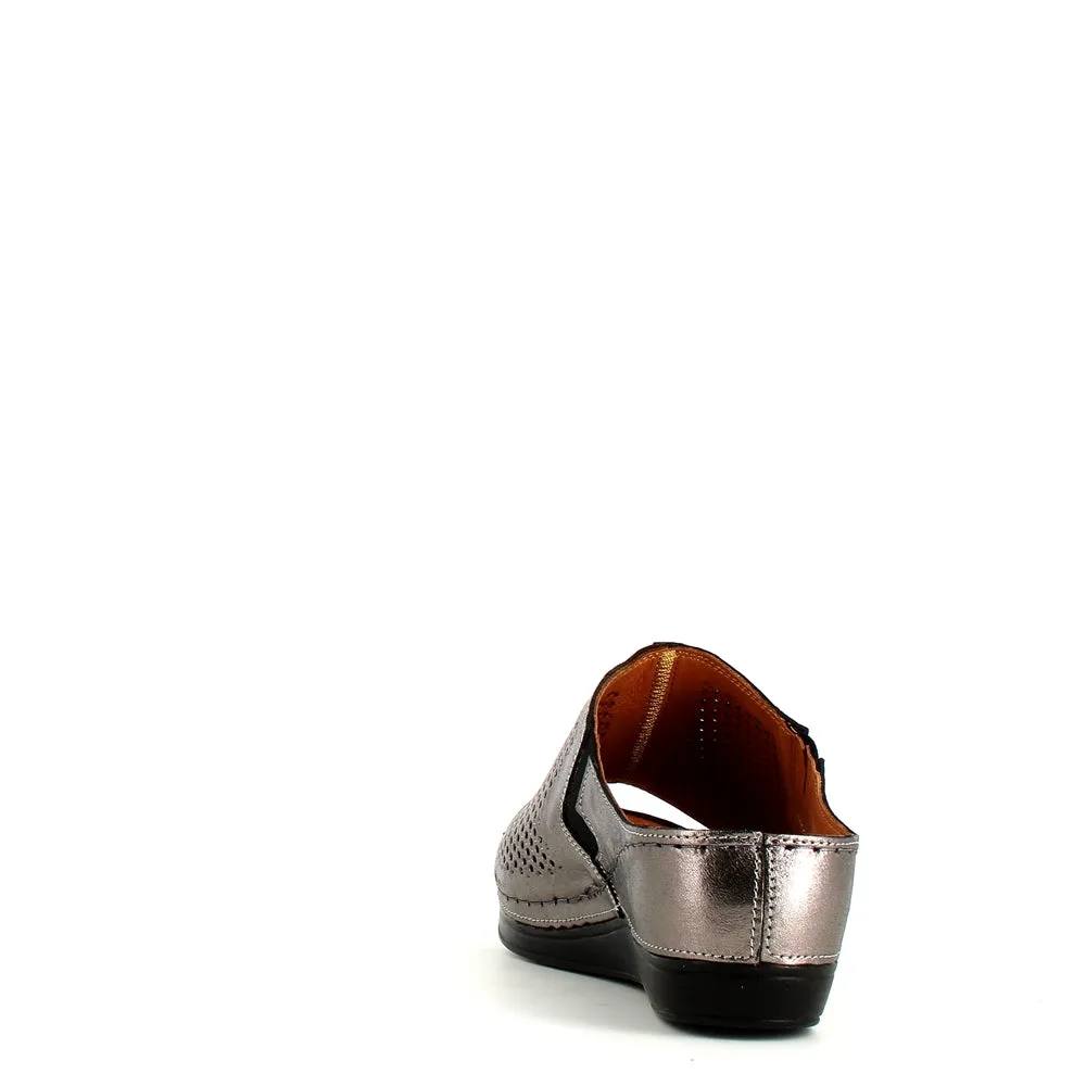 Cinders Edit Wedge Slide Platin