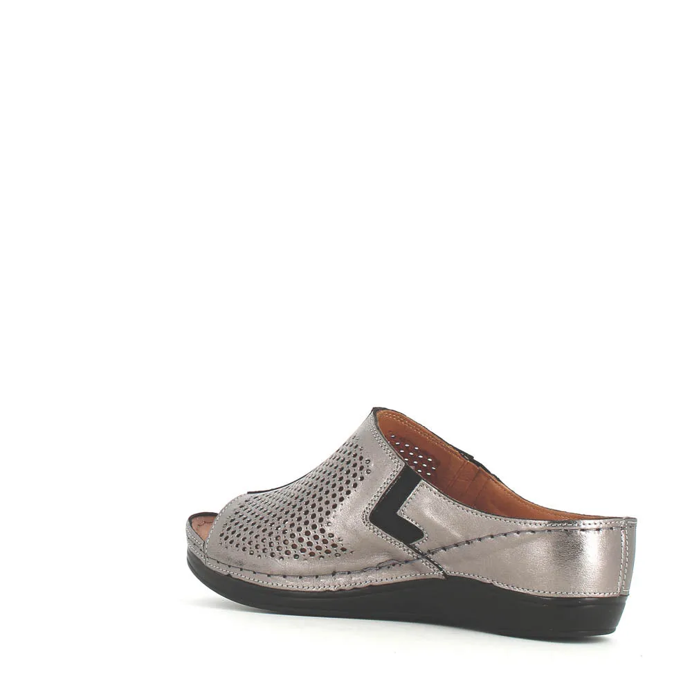 Cinders Edit Wedge Slide Platin