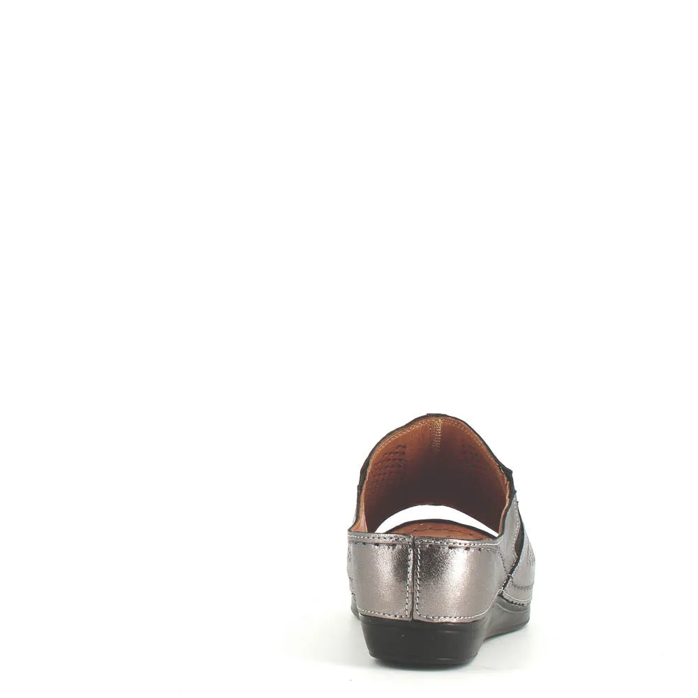 Cinders Edit Wedge Slide Platin