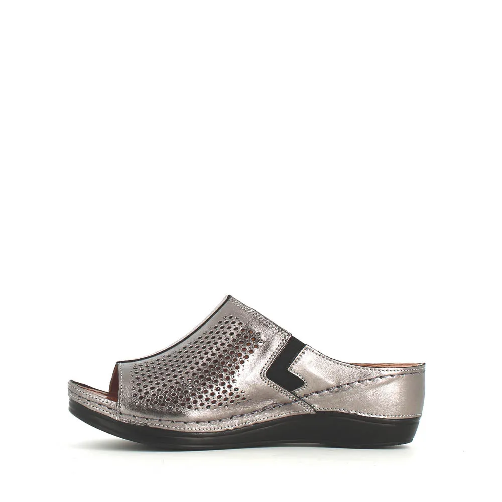 Cinders Edit Wedge Slide Platin