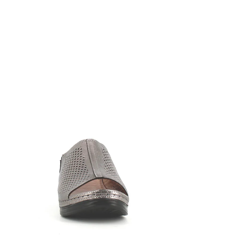 Cinders Edit Wedge Slide Platin