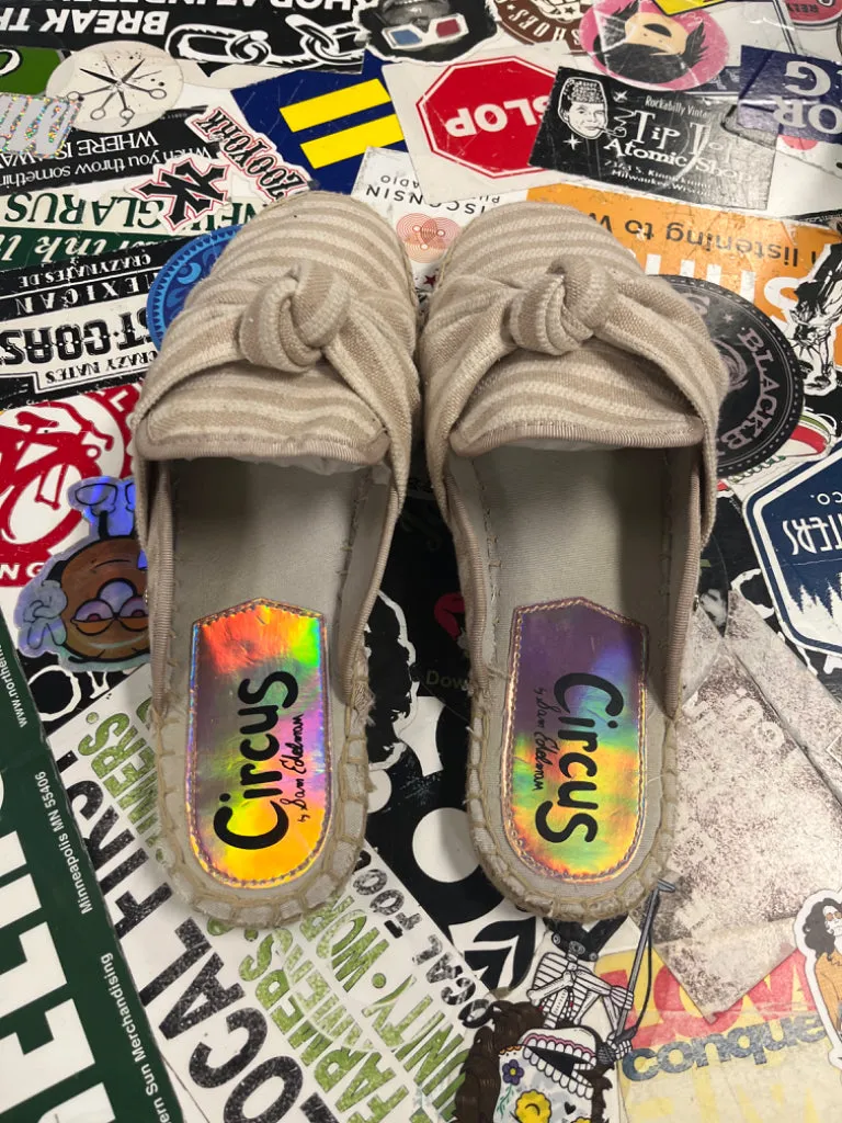 CIRCUS STRIPED SLIDE MULES