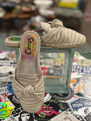 CIRCUS STRIPED SLIDE MULES