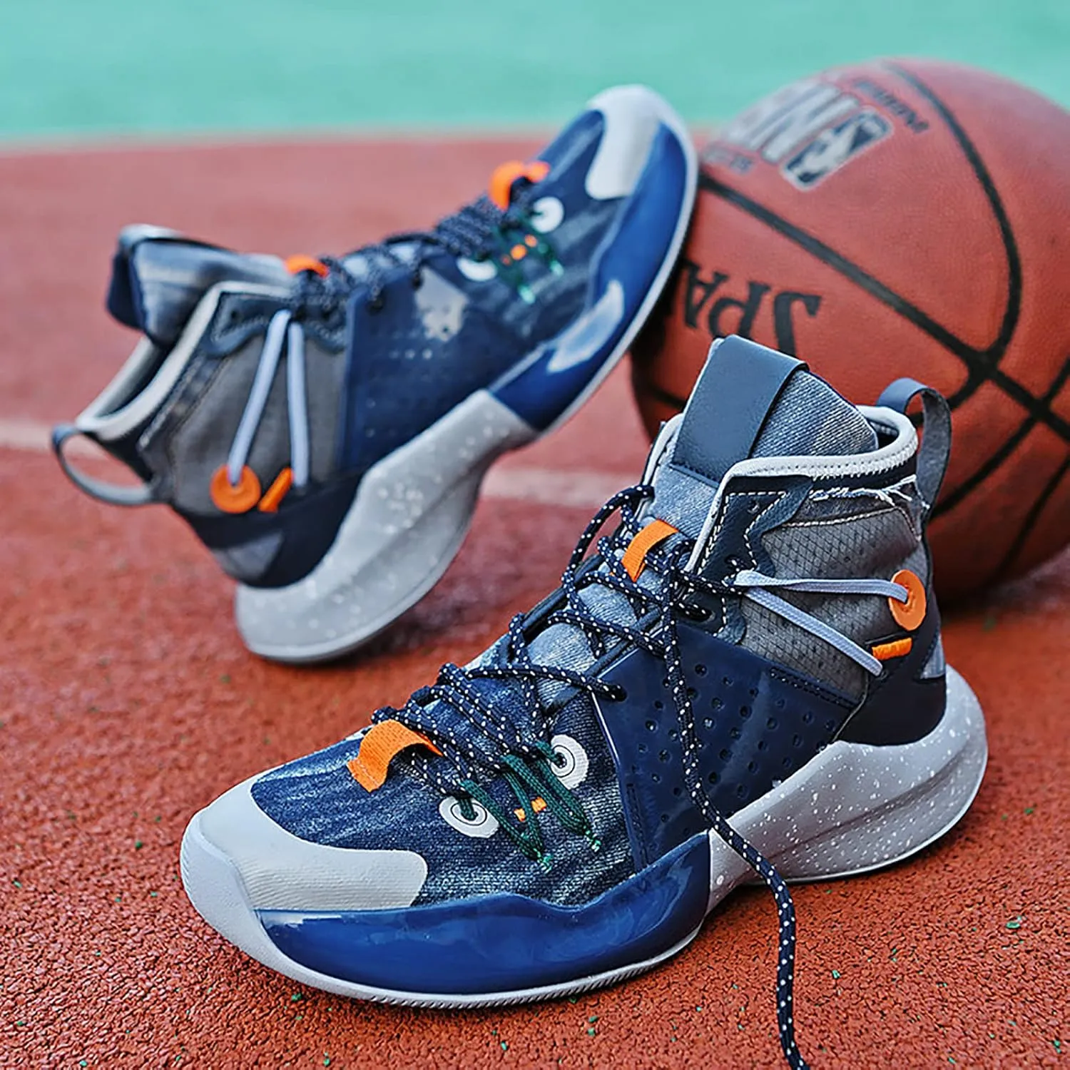 CJSPORX Mens Basketball Shoes Fashion High Top Running Sneakers Lightweight Sport Shoes for Athletic