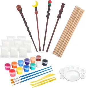 Col-Pary Magic Wand Making Kit,DIY Art Craft Set for Student Kids Gift,School Activities,Wizard Cosplay Masquerade,Halloween Supplies Décor,Student Rewards - 25 PCS in All