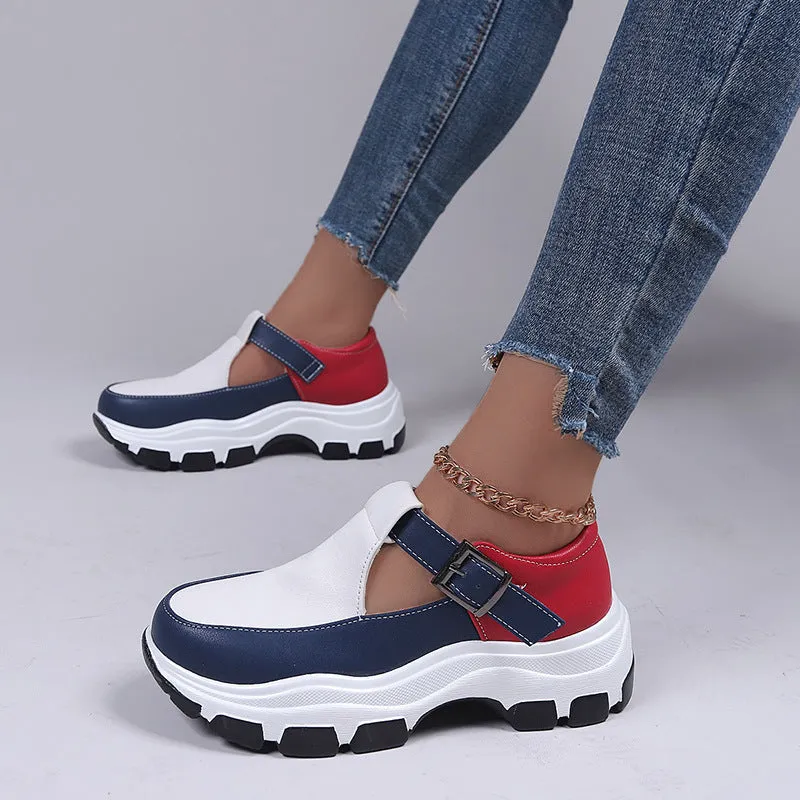 Color Matching Breathable Vulcanized Sneakers