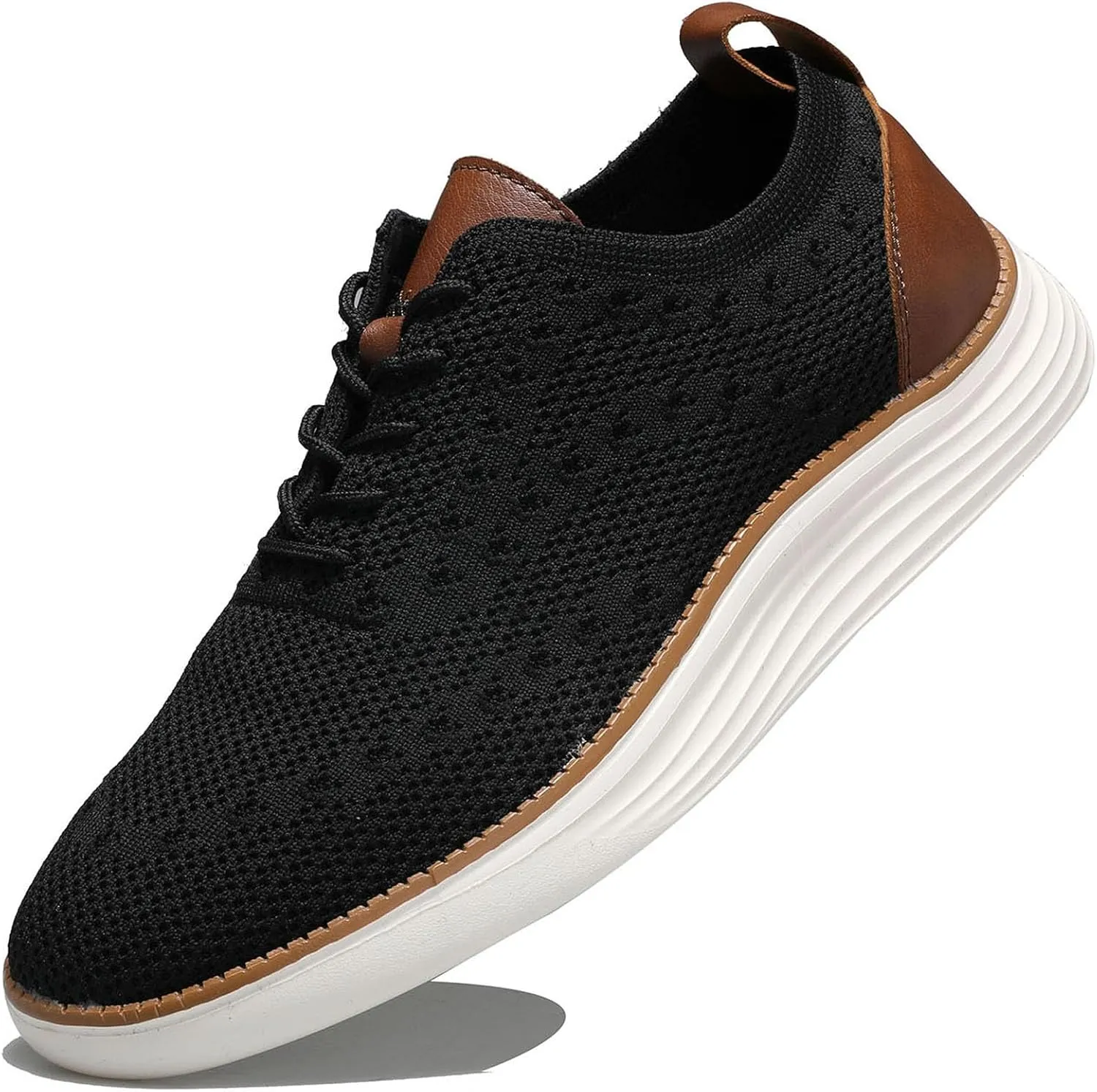 Comfortable Business Casual Shoes for Men, Fashion Mesh Dress Sneakers Shoes, Lightweight Breathable Walking Shoes