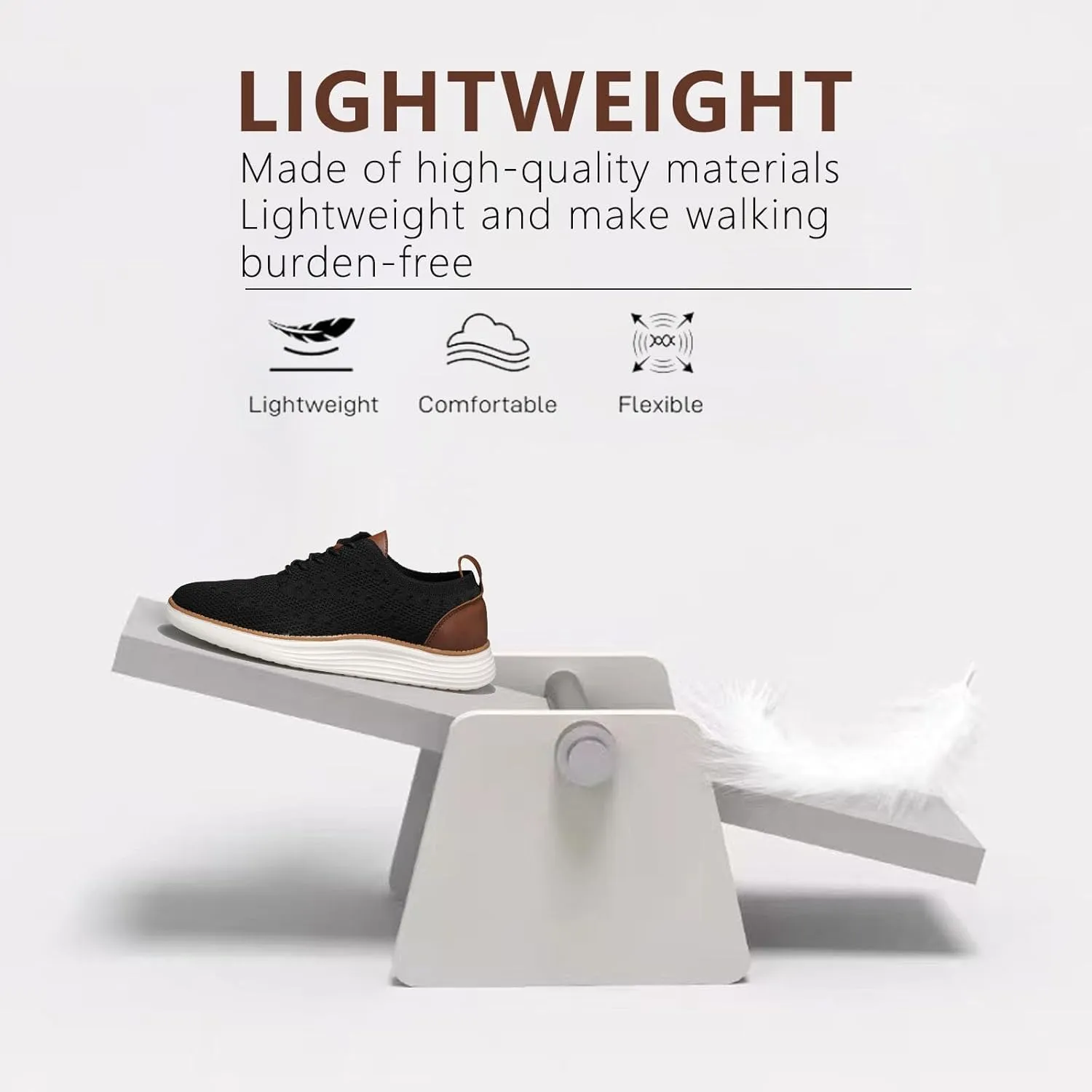 Comfortable Business Casual Shoes for Men, Fashion Mesh Dress Sneakers Shoes, Lightweight Breathable Walking Shoes