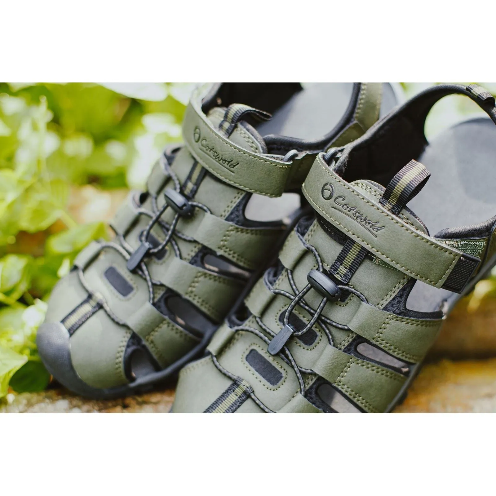 Cotswold Furze Polyurethane Men's Khaki Sandals