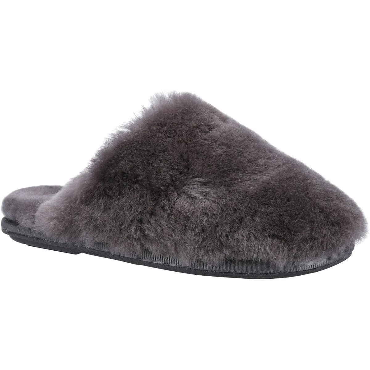 Cotswold Salperton Sheepskin Mule Slipper Grey