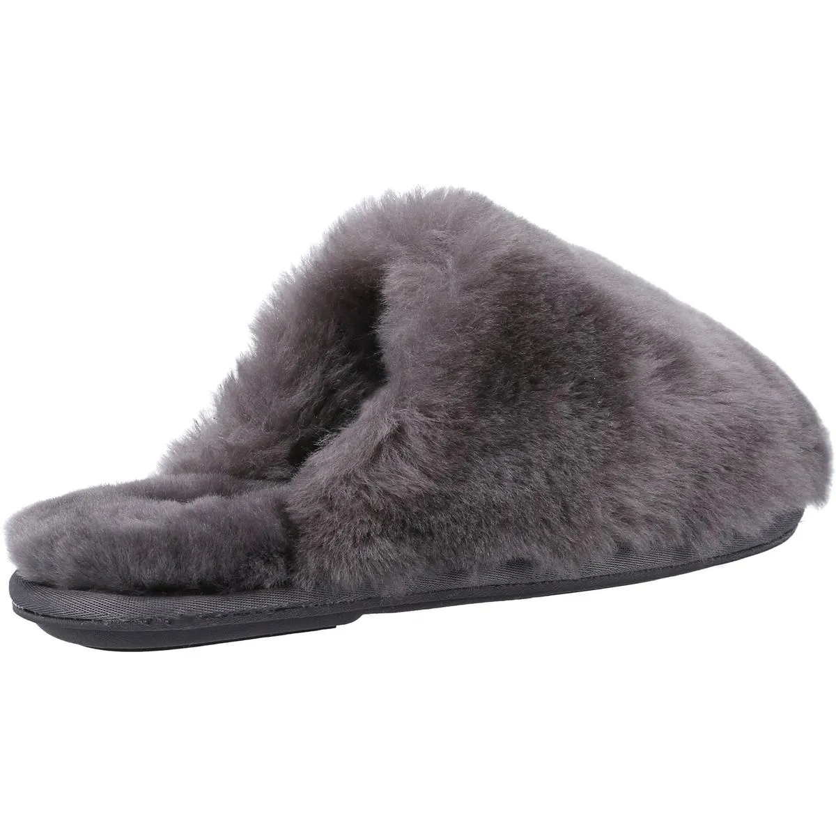 Cotswold Salperton Sheepskin Mule Slipper Grey