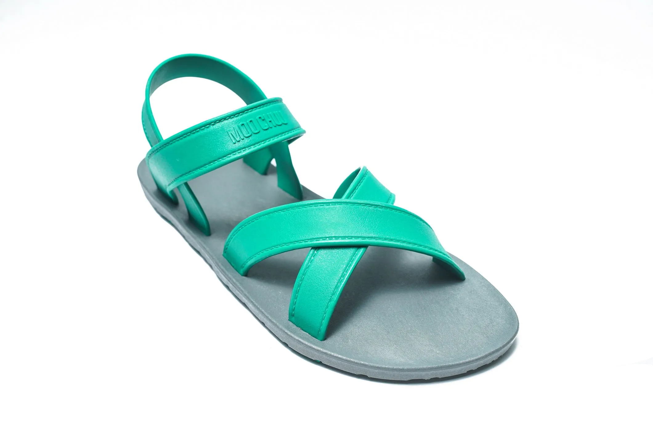 Cross Plus Grey Sole Green Strap