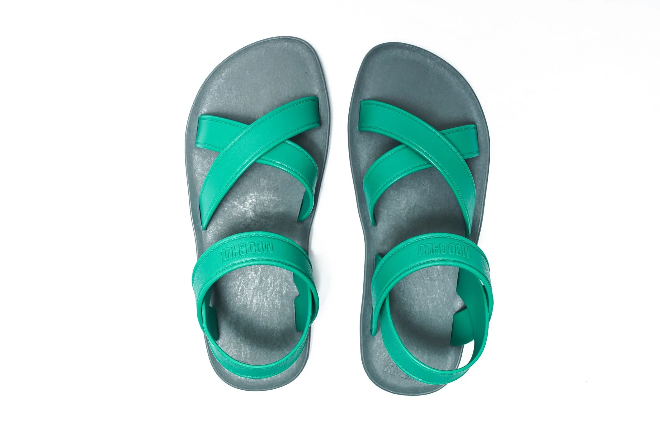 Cross Plus Grey Sole Green Strap