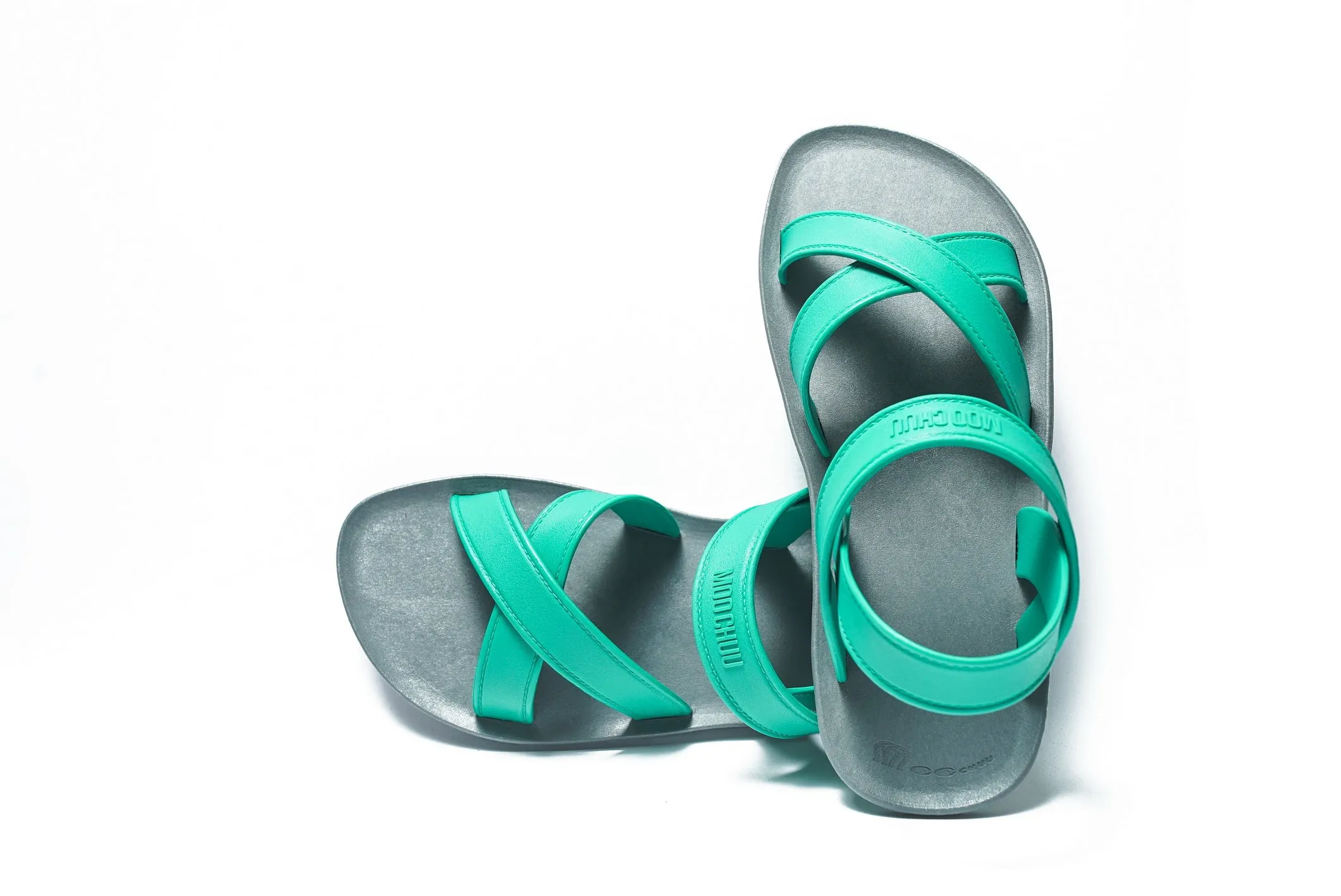 Cross Plus Grey Sole Green Strap