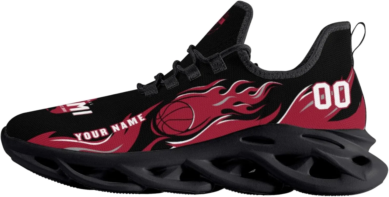 Custom Basketball Flex Control Sneakers Personalized Fan Men's Breathable Name Number Gift Workout Athletic Gym Slip-on Shoes
