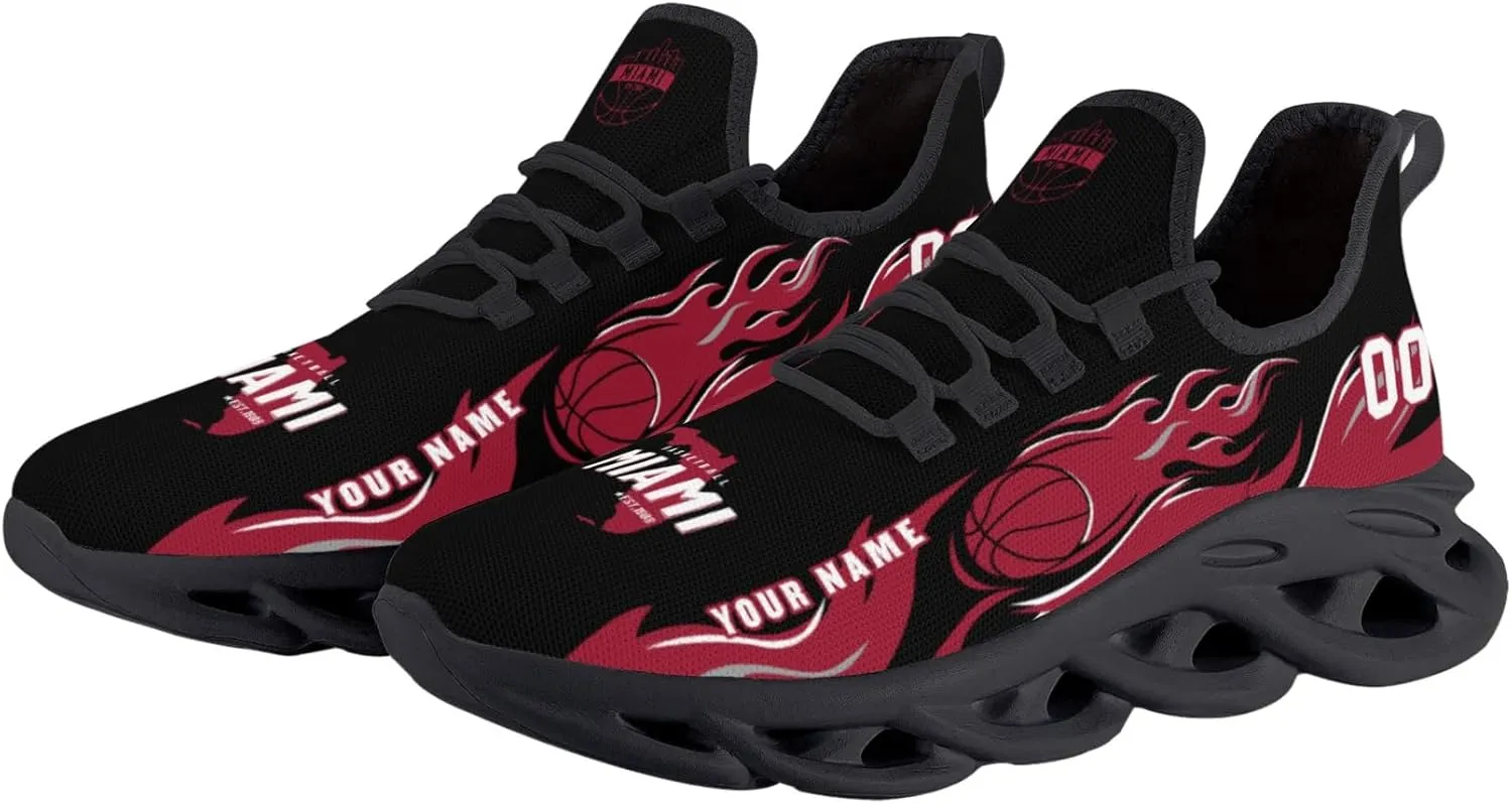 Custom Basketball Flex Control Sneakers Personalized Fan Men's Breathable Name Number Gift Workout Athletic Gym Slip-on Shoes