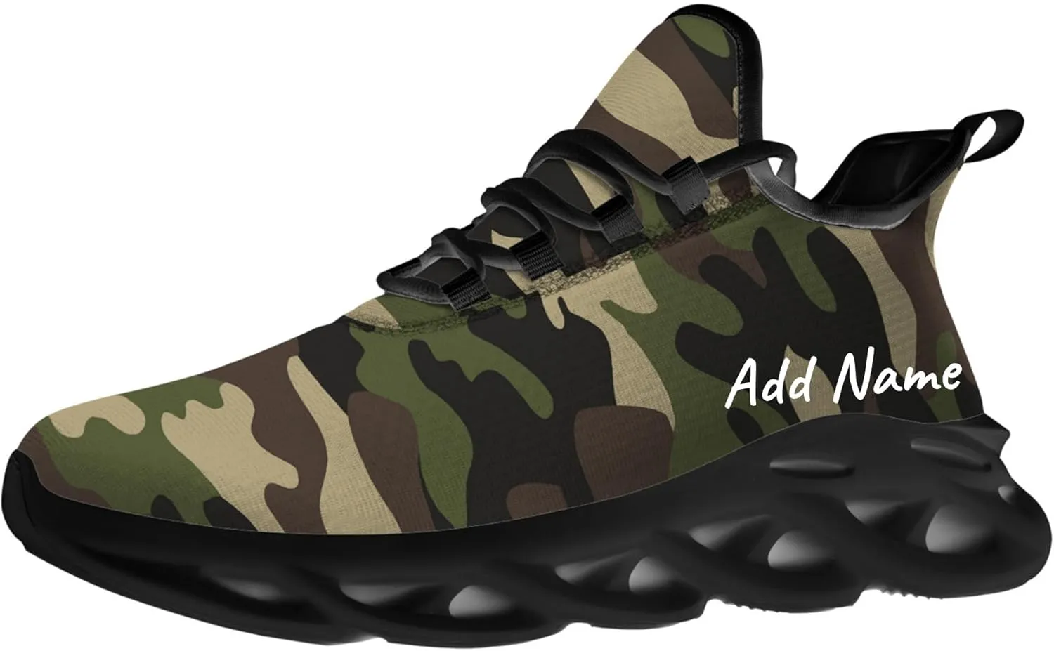 Custom Camo Sneakers Men Women Camouflage Running Shoes Add Name Lightweight Walking Tennis Shoes Gifts for Men Women