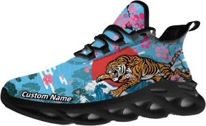 Custom Tiger Sneakers Men Women Running Shoes Add Name Lightweight Walking Tennis Shoes Gifts for Men Women