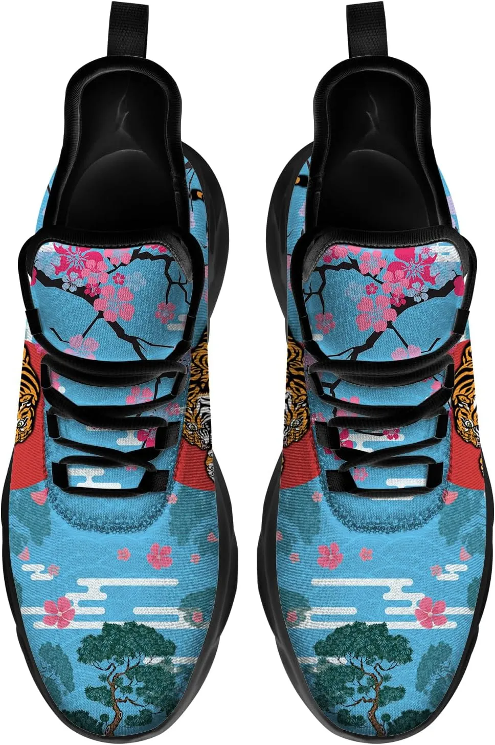 Custom Tiger Sneakers Men Women Running Shoes Add Name Lightweight Walking Tennis Shoes Gifts for Men Women