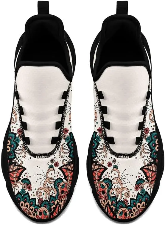 Custom Tribal Print Trainers - Breathable Lightweight Shoes for Men and Women - Personalised Walking and Running Sneakers