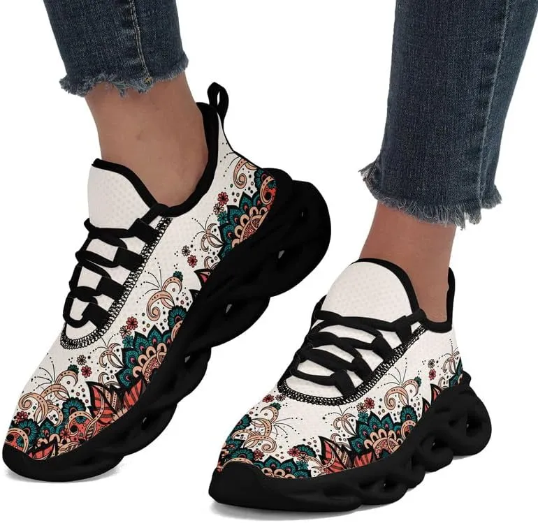 Custom Tribal Print Trainers - Breathable Lightweight Shoes for Men and Women - Personalised Walking and Running Sneakers