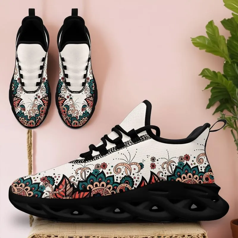 Custom Tribal Print Trainers - Breathable Lightweight Shoes for Men and Women - Personalised Walking and Running Sneakers