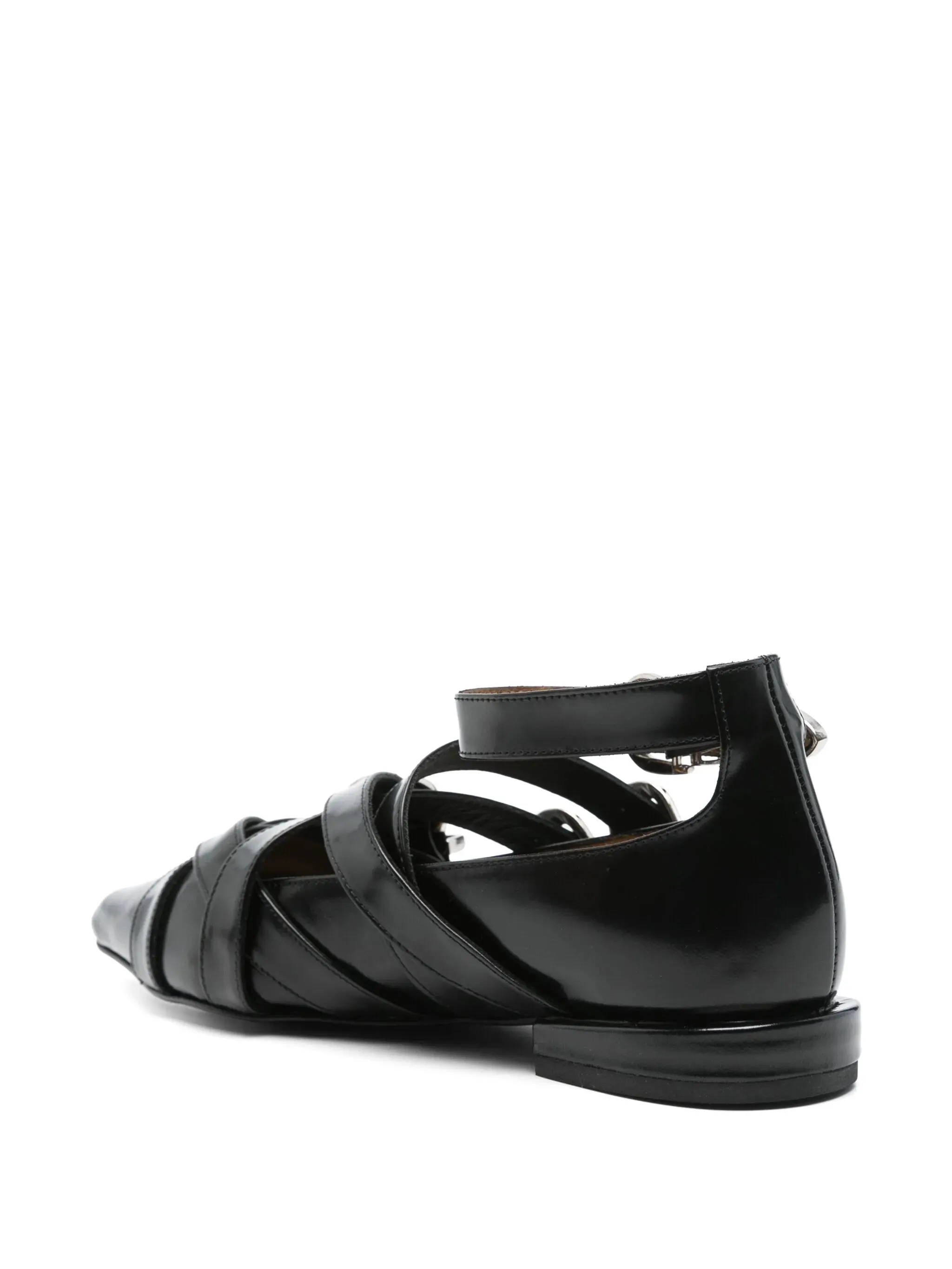 Decorative-buckle Ballet Flats
