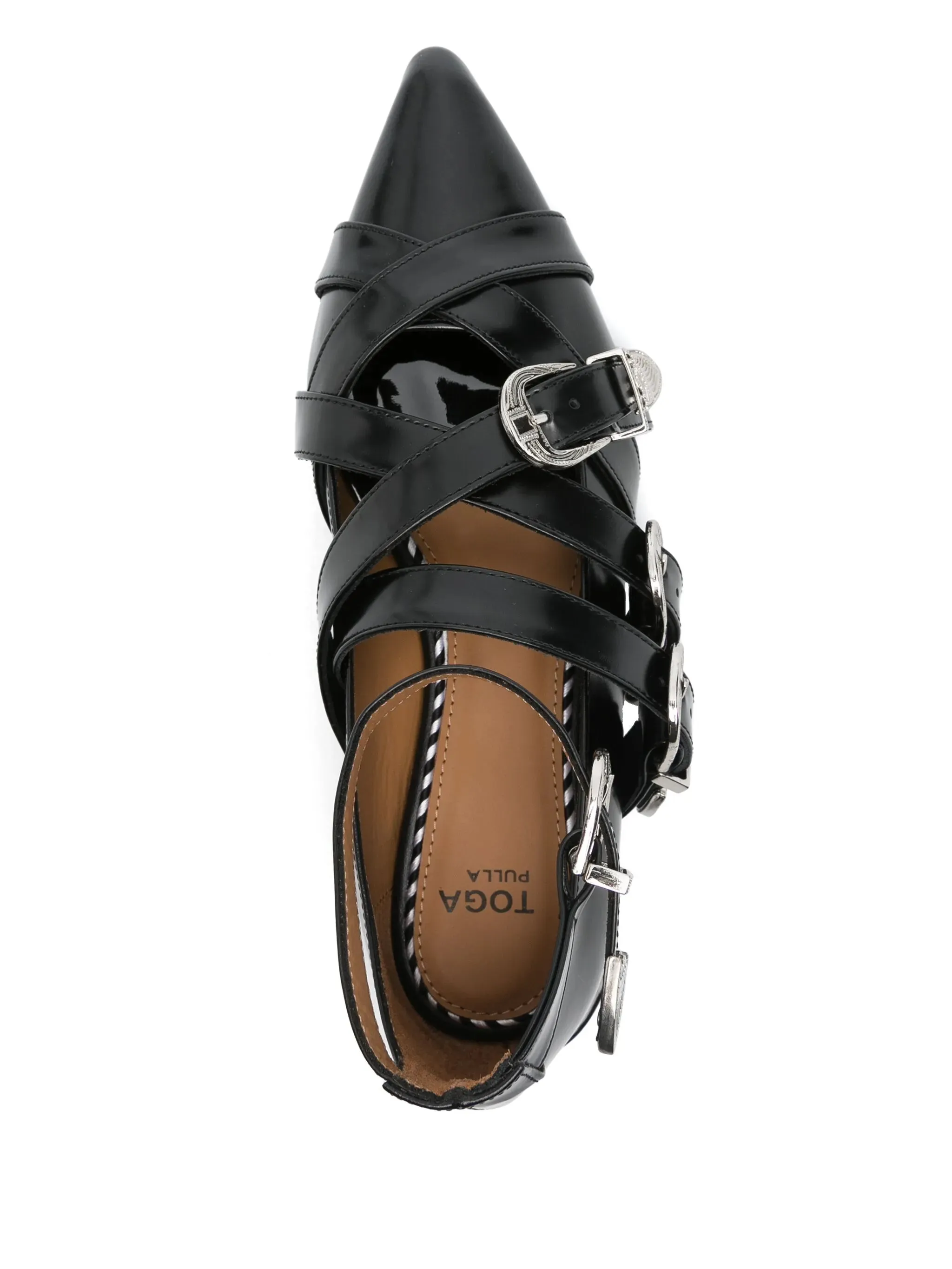 Decorative-buckle Ballet Flats