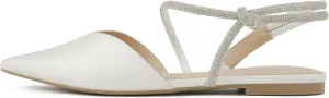 Delicious Victoria ~ Women Pointed Toe Slingback Flat Bridal Dress Pumps
